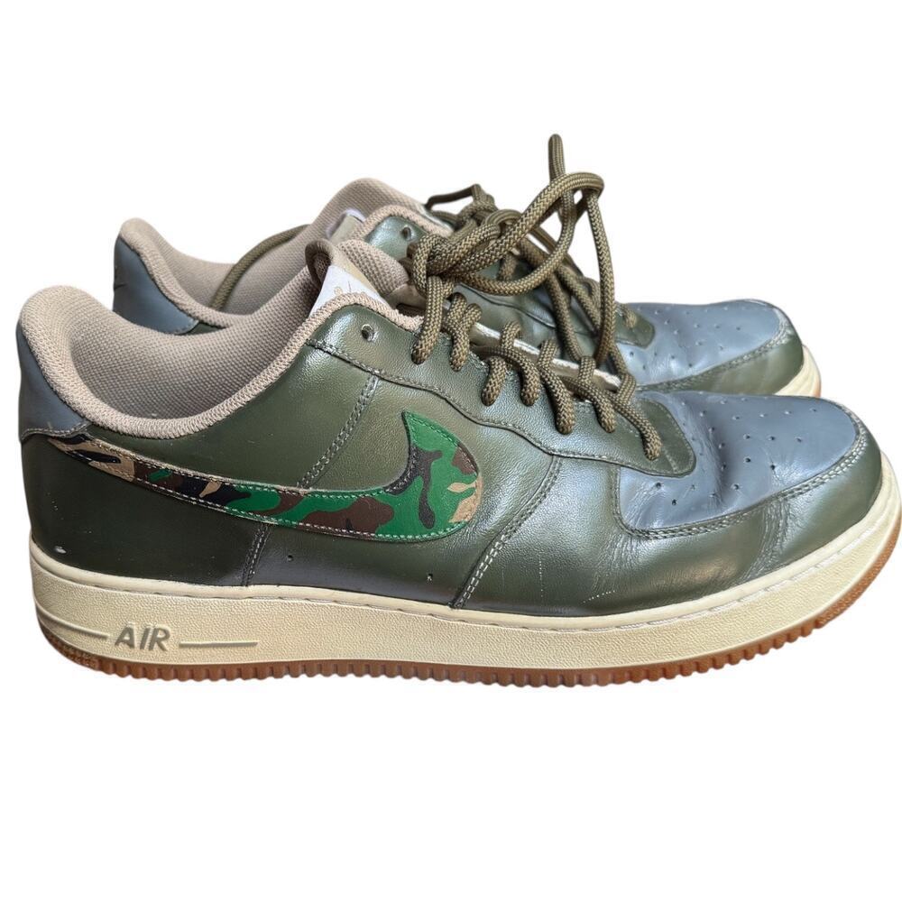 Nike Air Force 1 Low Camo Olive Green US 11.5 – Rare Colorway